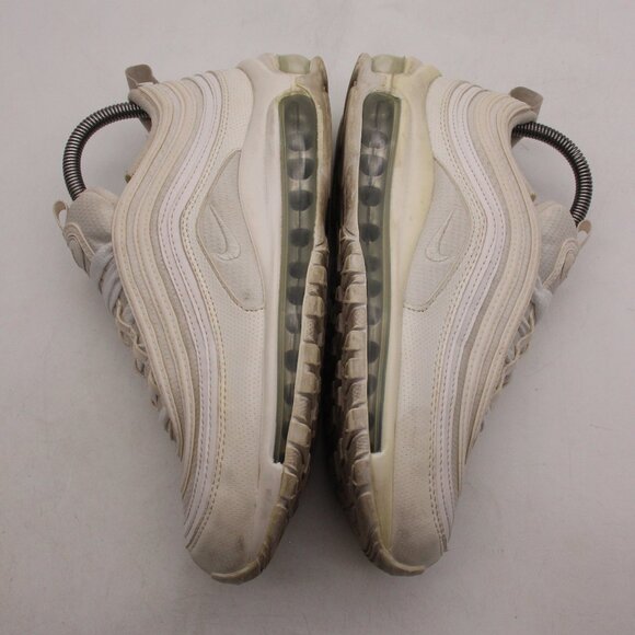 Nike Air Max 97 Youth 6 Women 7.5 Triple White Metallic Silver Shoes 921522-104 - Picture 8 of 9